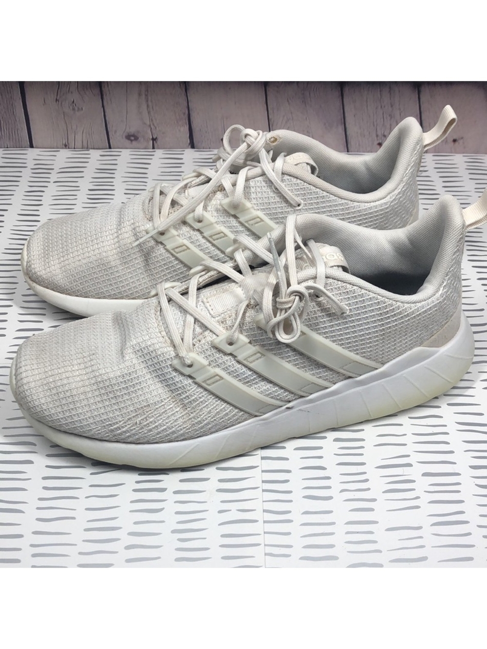 Adidas Men’s Cloudfoam White Athletic Sneakers